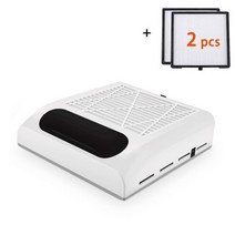 네일흡진기 네일케어도구 150W 매니큐어용 고출력 네일 진공 청소기 후드 전문 집진기 살롱 도구 필터가 있는 장비, EU_White 2 filter