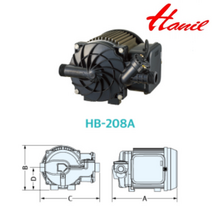 한일 HB-208A 하향식 가압 펌프 1/3마력 단상, HB-208A 단상