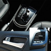 ArtX 신형 엑센트 카본패브릭 데칼스티커(기어판넬 핸들 송풍구 도어내캐치), 블랙