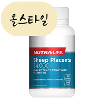 뉴트라라이프 고함량 뉴질랜드 양태반 플라센타 효능 34000mg 60캡슐 홍박스 구매대행, 1개, 60개