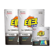 테크 3D 캡슐 세탁세제 3챔버 30입*2개 + 증정 7입*1개(총 67입)