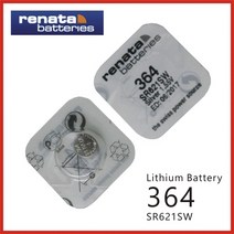 RENATA 스위스 정품 손목시계 배터리 교체 시계약 건전지, RENATA 364(SR621SW) - 1알