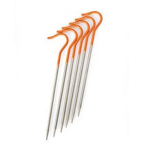 VARGO 티타늄 오렌지 헤드 텐트팩 (6개) (T-117), Orange