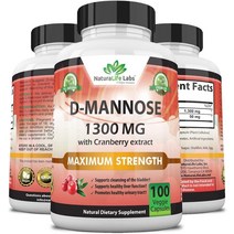 D-Mannose 1300 mg 크랜베리추출물 100캡슐, 기본