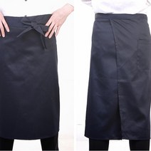 남자 여자 심플 롱 랩 허리앞치마 커피 바리스타 카페 일식 쉐프 서빙 허리 앞치마, 그린