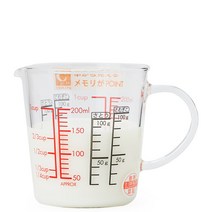 하리오 글라스 계량컵 200ml CMJW-200, 상세 설명 참조