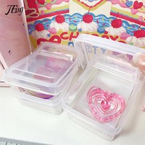 스티커보관 다이어리 씰스티커 포토카드 보관 정리 파일 바인더 스티커북 작은 크기 저장 상자카드 홀더 문구 투명 상자 필름 플립 분류 INS 413EA 5, 단일옵션
