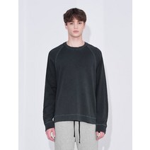 James Perse Men French Terry Raglan 크루 셔츠 카키