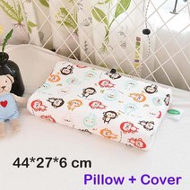 라텍스 아기 침구 수면 베개 평면 방지 정형 외과 어린이 아이 목 쉐이핑 메모리 폼 공장, [04] horse case only