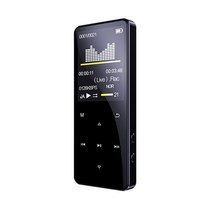 블루투스 5.0 무손실 MP4 플레이어 16GB HiFi 휴대용 오디오 워크맨 FM 라디오 전자 책 레코더 음악 2020, 검정