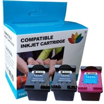 [해외] 호환 122XL 122 XL 카트리지 HP122 컬러 DESKJET 10 1050 1050A 1510 20 2050, 1pk -- Tri-color
