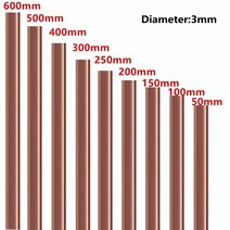 용접봉 알루미늄 아크 스텐 알곤 3mm 직경 구리 둥근 막대기 막대 맷돌로 가는 48, 600mm