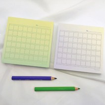 블랙탄디티 그라데이션 원고지 다꾸 떡메모지, 1.원고지(연노그라)_3101267