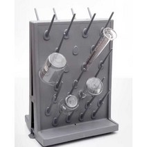 초자 건조대 비커 시약병 랙 유리 걸이 연구소 실습실, A 27로드 검정색 나사 고정