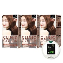 꽃을든남자 크리닉 염색약 3개 TOP 알로에 마스크팩 증정, N7 커피브라운 3개(패션칼라용)