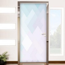 bc632-그라데이션모자이크 현관문시트지 4.핑크, 단품