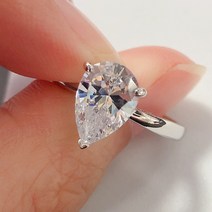 모이사나이트 프로포즈 반지 패스 테스터 2 Ct 배 컷 D 컬러 VVS1 다이아몬드 14K 화이트 골드 약혼 파인 주얼리 208