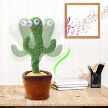 SanBeans Dancing Cactus Toy Electronic Shake with Dong 봉제 피규어 & 미니어처(녹색)