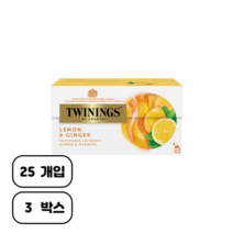 트와이닝 레몬 앤 진저 티백 허브차, 1.5g, 75개입