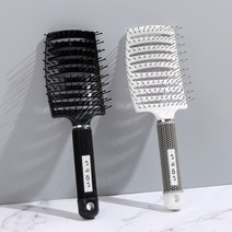나이스나 스타일링 볼륨 드라이빗 손질쉬움 헤어브러쉬, 1.벤트형 브러쉬, 1.화이트