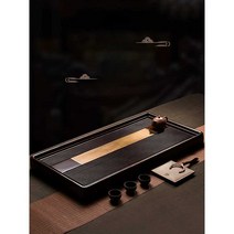티 트레이 쟁반 배수구 원목 사무실 정통 찻집 80CM, (베이클라이트 60x40x5cm)