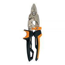 Fiskars Pro PowerGear HVAC 공구 시머 오렌지 직구 1289184, Aviation Snips Bulldog Cut