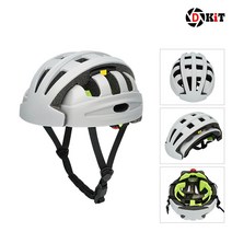 헬멧 킥보드 자전거 보드용 접이식 하이바 폴더블 휴대용 접는 헬맷 안전모, 블랙