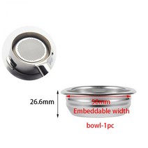 드롱기 커피머신 호환 55358mm 스테인레스 스틸 커피 필터 바구니 기계 브레빌 카페드 포타필터 메이커 스, 07 58MM heigh 23.6mm 2