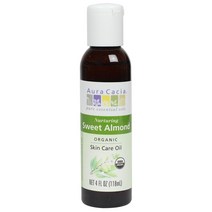 Aura Cacia 오가닉 스킨 케어 오일 너리싱 스위트 아몬드, 118ml, 1개