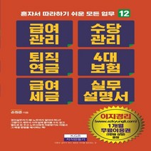 하나북스퀘어 급여관리 수당관리 퇴직연금 4대 보험 급여 세금 실무설명서 혼자서 따라하기 쉬운 모든 업무 12
