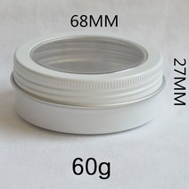 48/24pcs 60g 알루미늄 주석 상자 화장품 용기 촛불 항아리 Wildow 립 밤 광택 포장 보석 차 케이스, [01] 60ml, [02] 48pcs, [06] White
