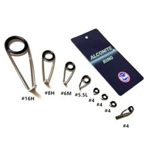 FUJI KL-H 가이드 키트 가이드 키트 Alconite 링 가이드 세트 1 세트 8PCG /10PCS 실버 색상/총 연기 색상, [06] Size4-2.0, 사이즈 A 실버