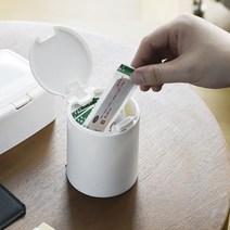 화장대 면봉보관 원형 원터치 수납 정리함 휴대용 커버쿠션 쿠선만들기 물광피부 메이크업공방