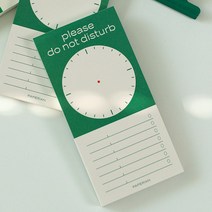 시간계획 메모지 패드 02그린 타임플랜 매모 노트패드 아날로그 시계그림 데일리 체크 쪽지