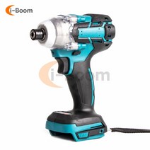 임팩트드라이버 충전 임팩 드릴 2700w 고토크 520n.m 브러시리스 전기 렌치 무선 드라이버 + 18v makita 배터리 전동 공구용 led 라이트, 갈색