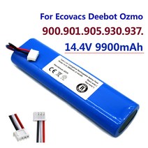 전동킥보드보조배터리 100 로봇 ecovacs deebot ozmo 14.4v 9900mah 진공 청소기 용 18650 배터리 기원 900 901 905 930 937 참신