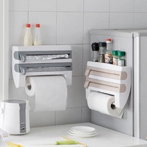 코스트코 키친타올 걸이 냉장고걸이형 수납 선반 diy, 다기능랩핑기 그레이, 다기능랩핑기 그레이