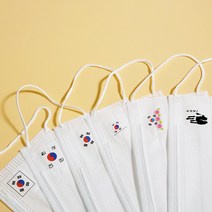 덴탈 태극기 인쇄 마스크 10매 디자인 프린팅 기업 단체 홍보 마스크, 태극기 기본형(10매)