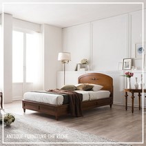 마켓비엔티 ID 앤틱브라운 슈퍼싱글 SS 침대프레임 Bed 호텔 원목 수입 엔틱 가구, 상세페이지 참조
