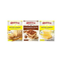Krusteaz 베이킹 믹스 버라이어티 팩 메이어 레몬 파운드 케이크 1개 16.5온스 시나몬 스월 크럼 머핀 21온스 바 19.35온스 3CT