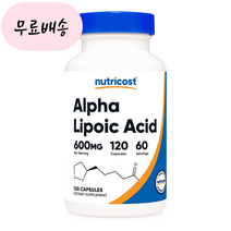 뉴트리코스트 알파리포산 600mg 120캡슐, 120개, 1개