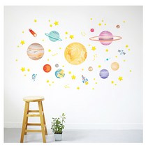 조인컴퍼니 야광 밤하늘 벽꾸미기 스티커, 우주탐험대 FDS-21207