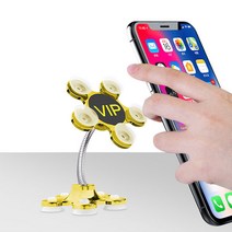 도매창고 스마트폰흡착거치대 뽁뽁이 자바라 사무용 핸드폰 거치대 흡착 각도조절, 1개, 대형-실버