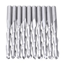 10 개/몫 1/8 "CNC 비트 2 플루트 나선형 라우터 카바이드 텅스텐 엔드 밀 커터 도구 CNC 선반, 한개옵션0
