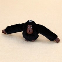 토끼 곰돌이 네잎클로버 키링 차키 명품 여자를위한 귀여운 솜털 모피 작은 원숭이 열쇠 고리 가방에 미니 고릴라 열쇠 고리 자동차 악세사리 쥬얼리 웨딩 파티 어린이 장난감 선물, 검은색