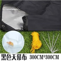 캠핑 차박 차량용타프 돔 대형 삼각 차양 차광막 경량 백패킹 타프 그늘막 옥상 윈드스크린, 【로드 없음】블랙 3M3M