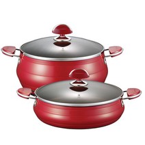 PN풍년 포시아레드 양수24 전골냄비24cm 2종세트, 단일속성