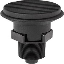 Kipp 03090-3308A6 Steel Indexing Plunger Black Oxide Finish Pull Knob C Style Locking Pin Harden, 1