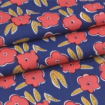 페브릭 옥삼 직물145x50cm 목가적 인 꽃 여름 포플린 코튼 원단 DIY 어린이 의류 천으로 침구 이불 장식 홈, 17 9