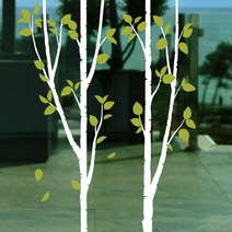 큐데코 셀프인테리어 포인트스티커, 자작나무-5(대형) - 화이트